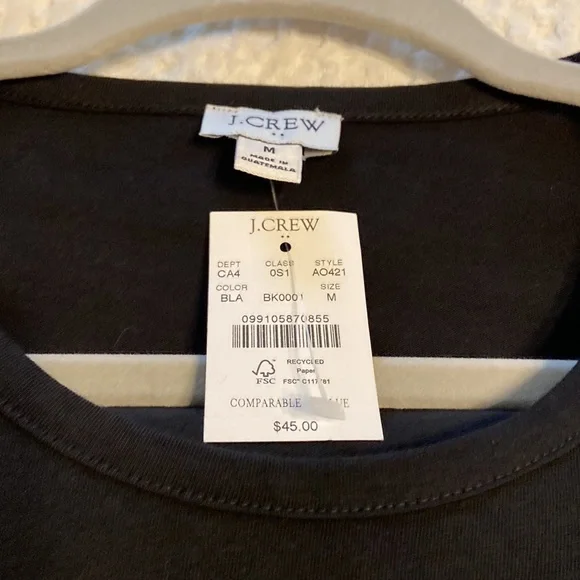 J.Crew Black 100% Cotton Dress size M length 35” bust 36” brand new with tag - Picture 8 of 9